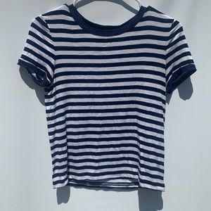 Navy Blue and White Stripped T-Shirt